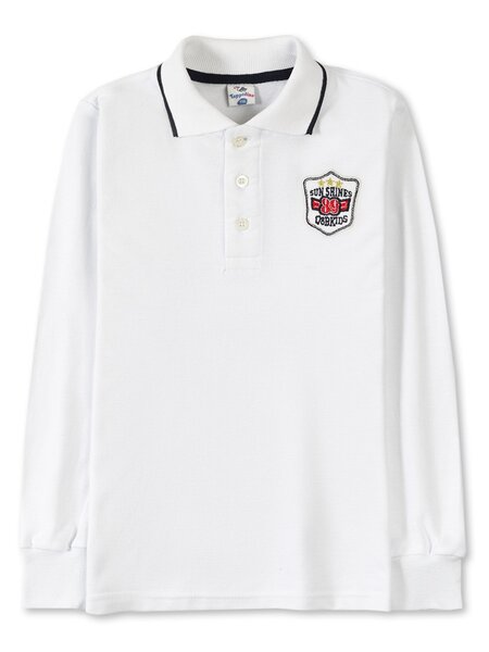 Поло Мальчикам Toppolino Белый Эмблема (фото 1)