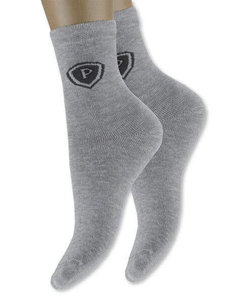 Носки Мальчикам Para socks Серый меланж Эмблема (фото 1)