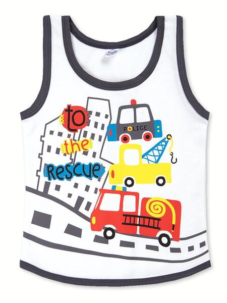 Майка Мальчикам Bonito Белый; Графит Техника (фото 1)