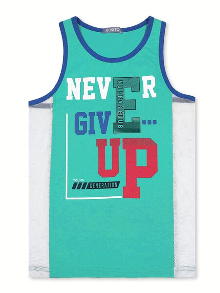 Майка Мальчикам Bonito Зелёный Надпись (фото 1)