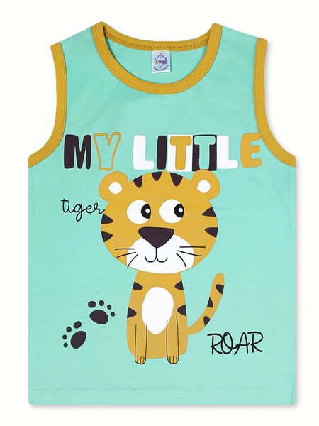Майка Мальчикам Bonito Мятный Тигр (фото 1)