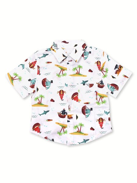 Рубашка Мальчикам Bonito Белый Пират (фото 1)