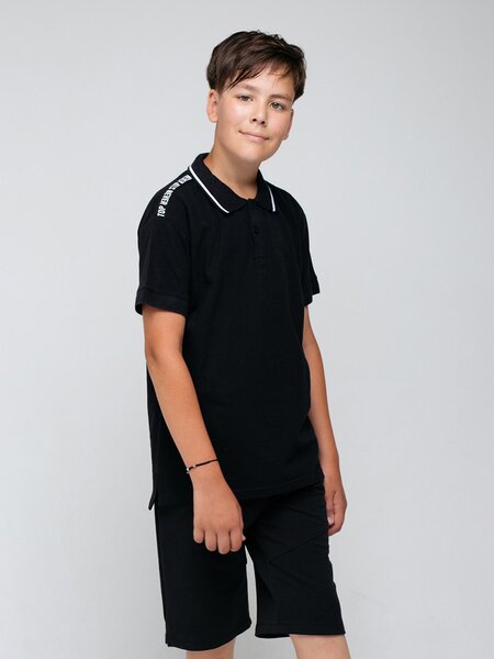 Поло Мальчикам Cubby Чёрный Надпись (фото 1)