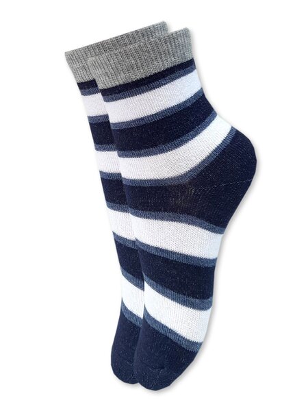 Носки Мальчикам Gamma Белый; Чернильный Полоски (фото 1)