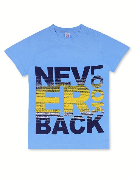 Футболка Мальчикам Bonito Синий светлый Надпись (фото 1)