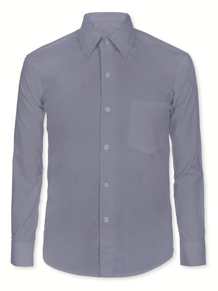 Рубашка Мальчикам Китай Серый тёмный Без рисунка (фото 1)