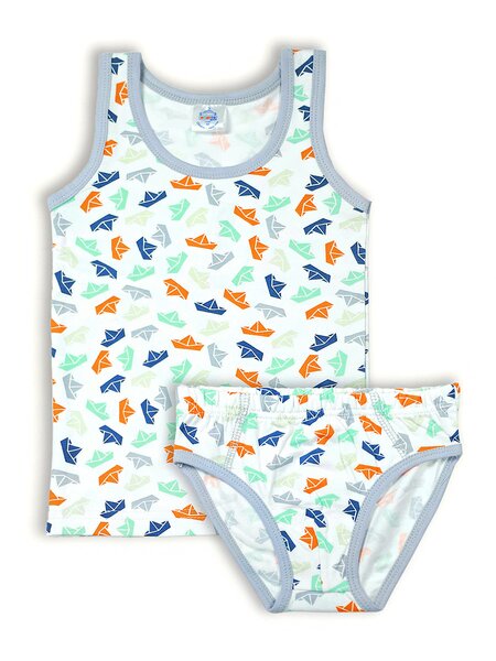 Комплект Мальчикам Bonito Белый Корабли (фото 1)
