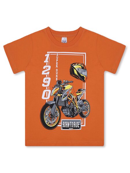 Футболка Мальчикам Bonito Оранжевый Мотоцикл (фото 1)