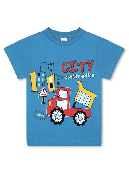 Футболка Мальчикам Bonito Синий Город (фото 1)
