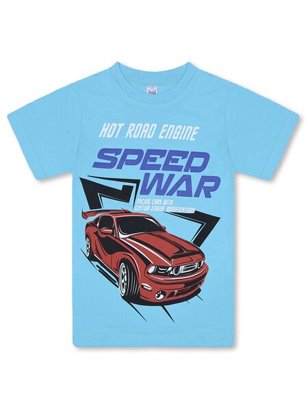 Футболка Мальчикам Bonito Голубой Машина (фото 1)