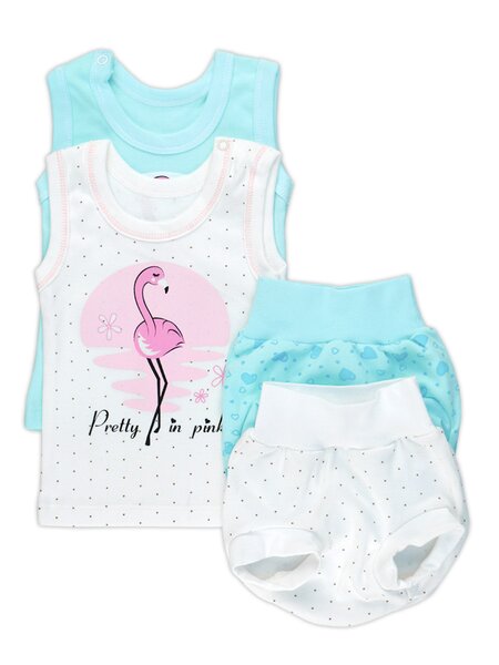 Комплект Новорождённым Россия Молочный; Мятный Фламинго (фото 1)