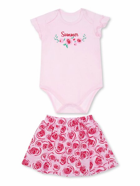 Комплект Новорождённым Россия Розовый Цветы (фото 1)