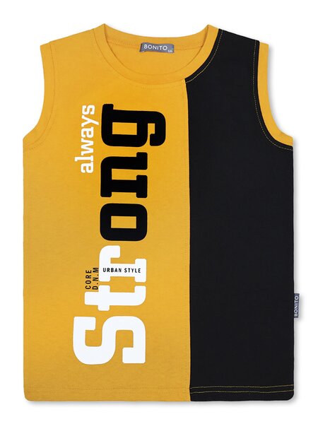 Майка Мальчикам Bonito Горчичный Надпись (фото 1)