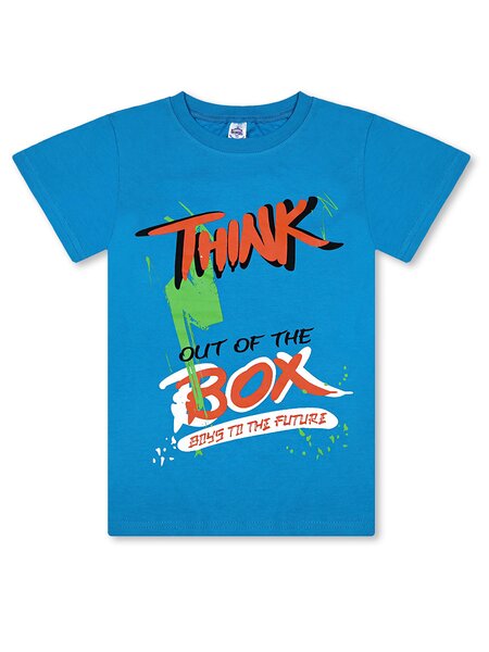 Футболка Мальчикам Bonito Синий Надпись (фото 1)