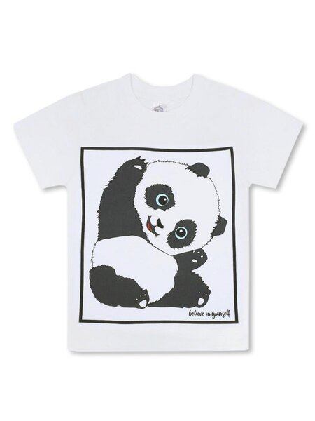 Футболка Мальчикам Bonito Белый Панда (фото 1)