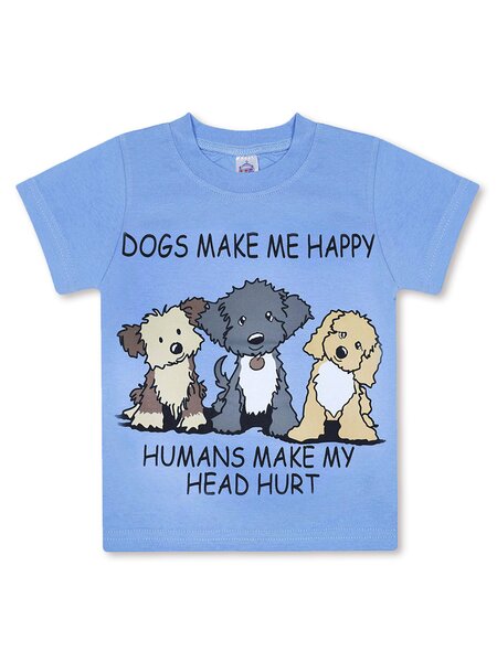 Футболка Мальчикам Bonito Синий светлый Собачки (фото 1)