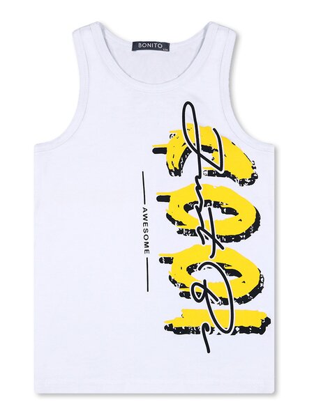 Майка Мальчикам Bonito Белый Надпись (фото 1)