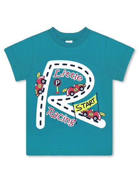 Футболка Мальчикам Bonito Изумрудный Гонки (фото 1)