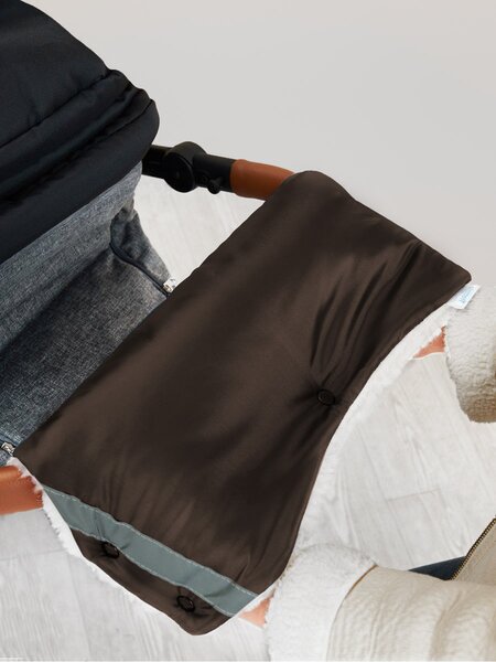 Муфта для коляски Новорождённым Россия Коричневый Без рисунка (фото 1)