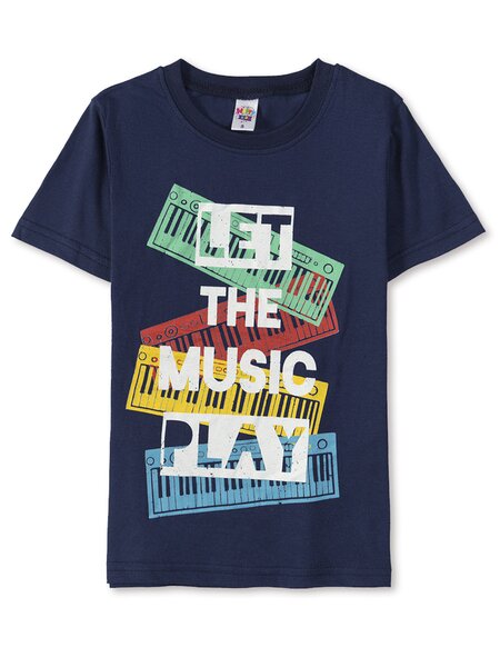 Футболка Мальчикам Happy kids Чернильный Надпись (фото 1)