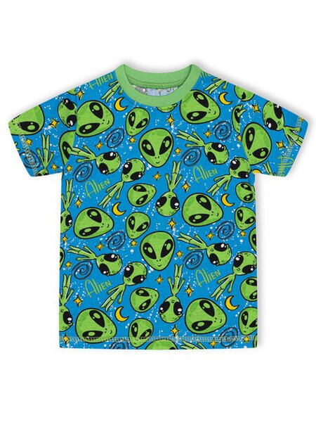 Футболка Мальчикам Россия Синий; Зелёный Инопланетянин (фото 1)