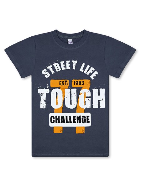 Футболка Мальчикам Bonito Серый тёмный Надпись (фото 1)