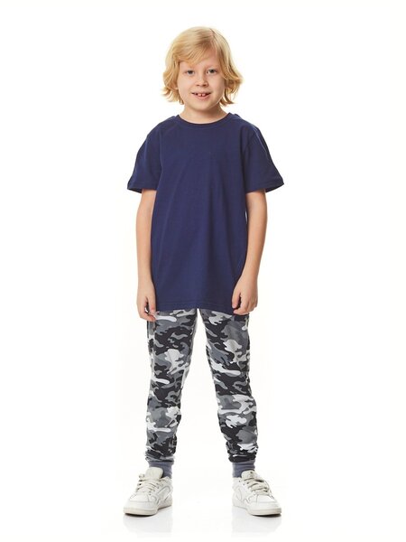 Футболка Мальчикам Le&lo Чернильный Без рисунка (фото 2)