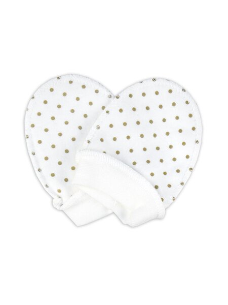 Рукавички Новорождённым Россия Молочный; Бежевый Горошек (фото 1)