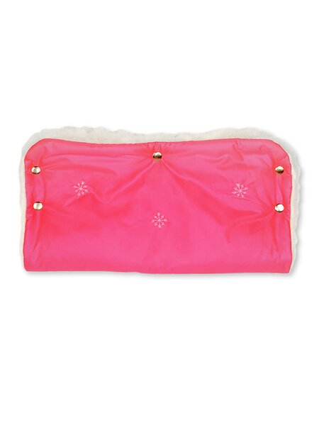 Муфта для рук Новорождённым Россия Розовый неон Снежинки (фото 1)