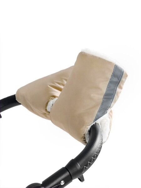 Муфты-варежки для коляски Новорождённым Россия Бежевый Без рисунка (фото 1)