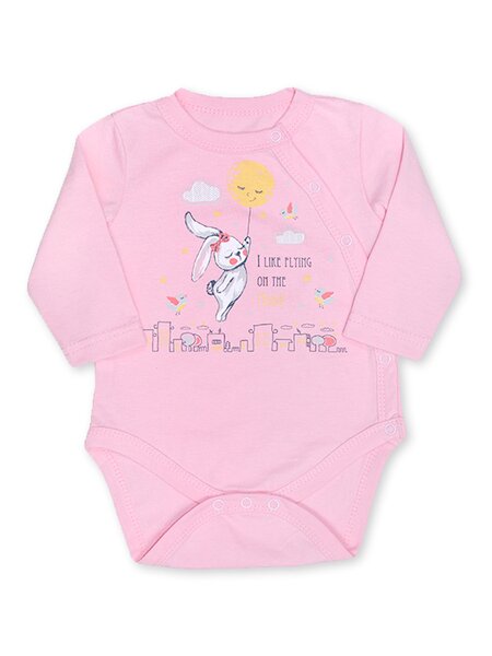 Боди Новорождённым Лунёва Розовый Зайка (фото 1)