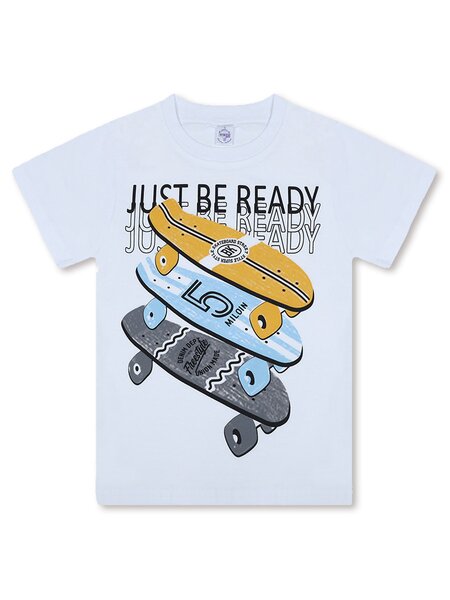 Футболка Мальчикам Bonito Белый Скейт (фото 1)