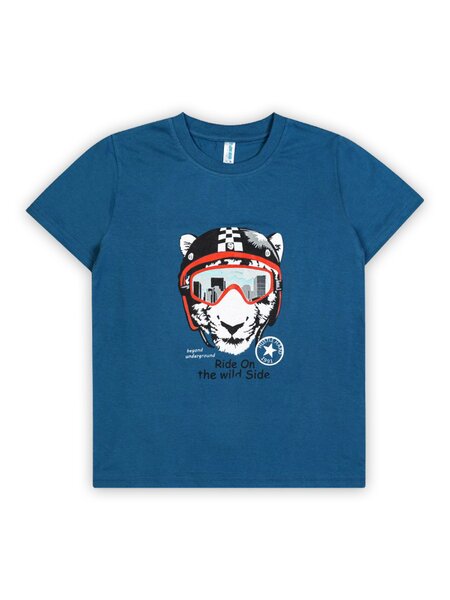 Футболка Мальчикам Takro Серо-синий Тигр (фото 1)