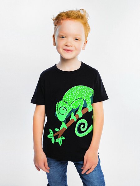 Футболка Мальчикам Юлала Чернильный Хамелеон (фото 1)