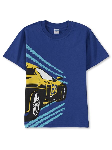 Футболка Мальчикам Sladikmladik Ультрамарин Машина (фото 1)