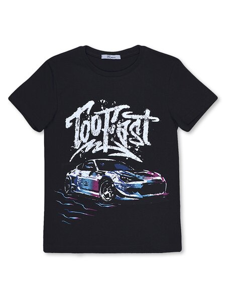 Футболка Мальчикам Лунёва Чёрный Машина (фото 1)