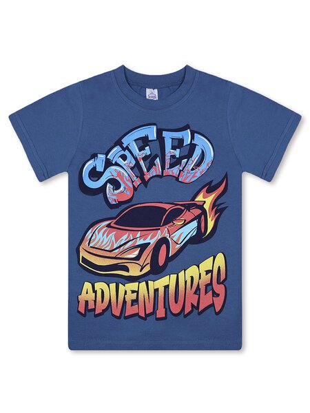 Футболка Мальчикам Bonito Серо-синий Машина (фото 1)