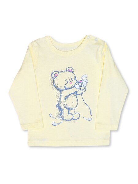 Кофточка Новорождённым Лунёва Бежевый светлый Мишка (фото 1)