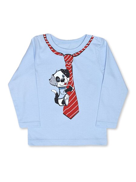 Кофточка Новорождённым Лунёва Голубой Собачка (фото 1)