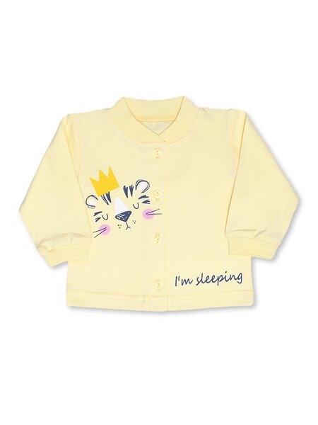 Кофточка Новорождённым Лунёва Жёлтый светлый Тигр (фото 1)