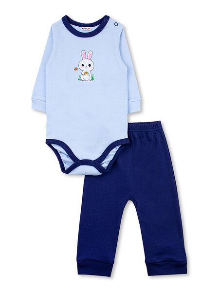 Комплект Новорождённым Юлала Голубой; Чернильный Зайка (фото 1)