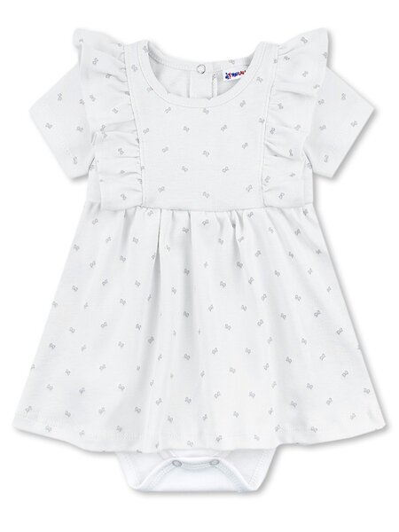Платье-боди Новорождённым Юлала Молочный Бантики (фото 1)
