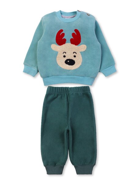 Комплект Новорождённым Bonito Серо-зелёный Олень (фото 1)