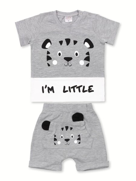 Комплект Новорождённым Bonito Серый меланж Мордочка (фото 1)