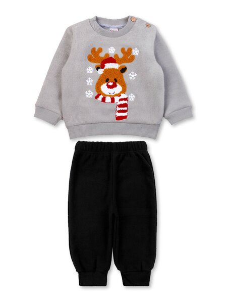 Комплект Новорождённым Bonito Серый; Чёрный Олень (фото 1)