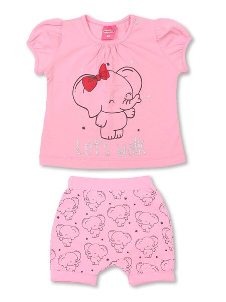 Комплект Новорождённым Bonito Розовый Слонёнок (фото 1)