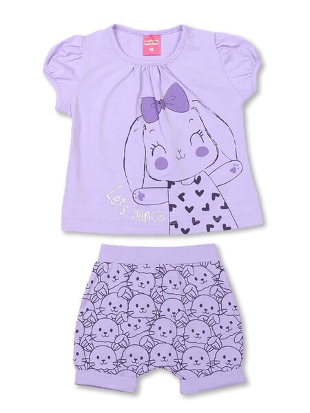 Комплект Новорождённым Bonito Сиреневый Зайка (фото 1)