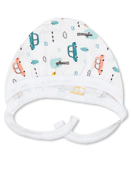 Чепчик Новорождённым Takro Белый Машинки (фото 1)