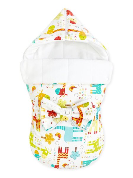 Конверт на выписку демисезон Новорождённым Россия Белый Жирафы (фото 1)