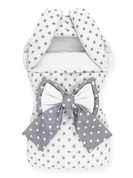 Конверт на выписку демисезон Новорождённым Россия Белый; Серый Звёзды (фото 1)